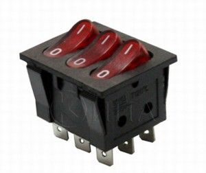 KCD2-3101N-C3 16A 250V ON-ON ключ троен 2поз.