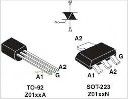 Z0103MN симистор 600V 1A 3mA SOT223 smd