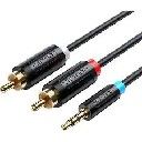 Cable2RCA-3.5/2 кабел 2RCA-ф3.5mm ст.жак 2m позл