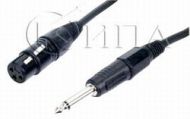 Cable003/500 кабел канон- ф6.3mm моно жак 6m