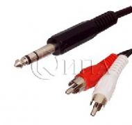 cable413 кабел 2RCA-6.3mm стерео жак 1.5m