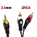 cable2RCA-3.5/150 HQ 1.8m кабел 2RCA 3.5mm