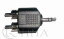 F1366 преходник 2RCA щифт-ф3.5mm щифт