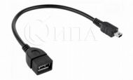 Кабел OTG USB/F-USB mini/m 0.2m