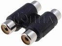 F171 duble преходник 2RCA F гнезда-2RCA F гнезда