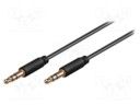кабел 3.5mm M 3.5mm M стерео жак 2m позлатени