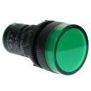 лампа индикаторна зелена LED AD16-22D 12V AC/DC