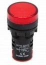 лампа индикаторна червена LED AD16-22D 12V AC/DC
