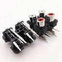 4RCA F гнездо на панел за платка PCB 90deg
