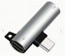 USB C F към 3.5mm F AUX  USB C M  адаптер зарежд
